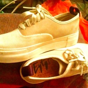 Eytys Womens Suede/Linen Mother Shoe